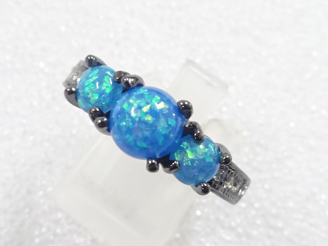 JAPANESE KIMONO / ANTIQUE COLORED STONE RING (SIZE 23)